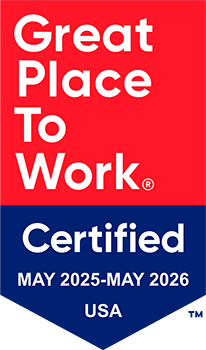 Great Place to Work Badge: Certified May 2025-May 2026 USA