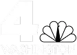NBC 4 Washington logo - white